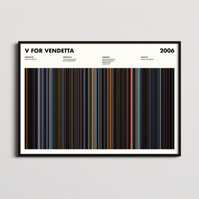 V For Vendetta Movie Barcode Poster