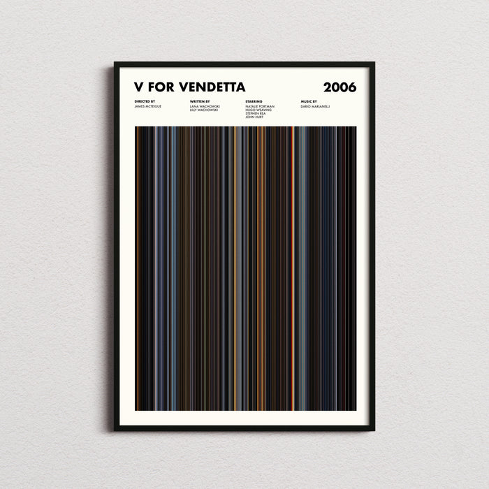 V For Vendetta Movie Barcode Poster