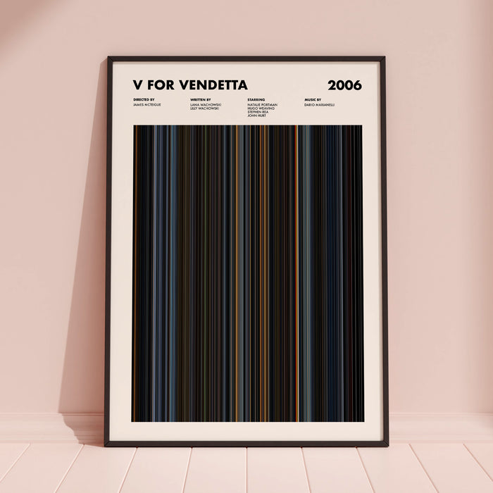 V For Vendetta Movie Barcode Poster