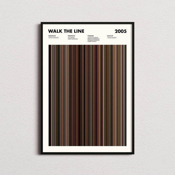 Walk The Line Movie Barcode Poster