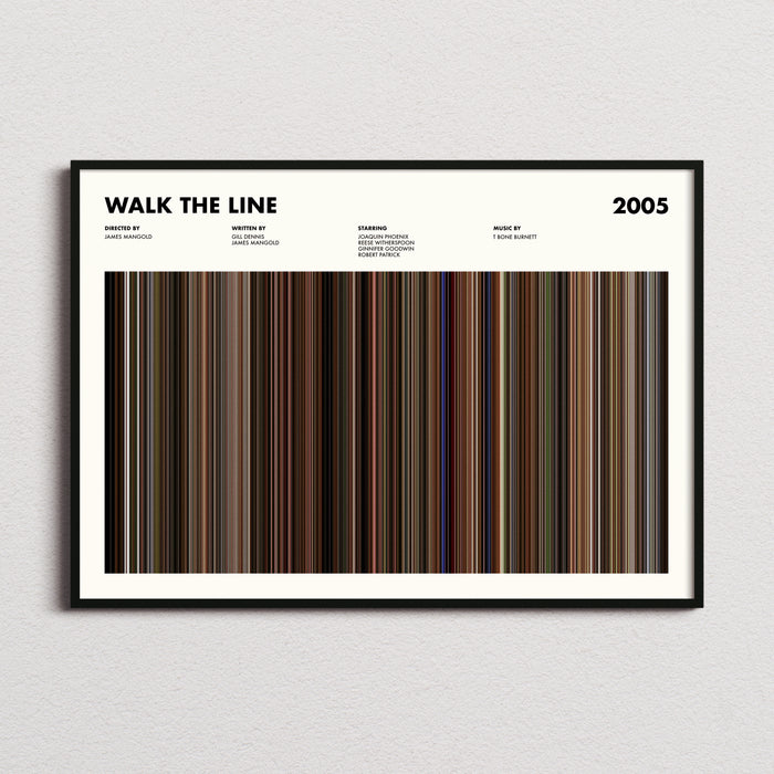 Walk The Line Movie Barcode Poster