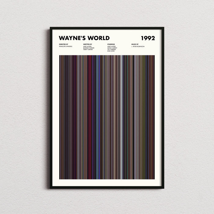 Waynes World Movie Barcode Poster