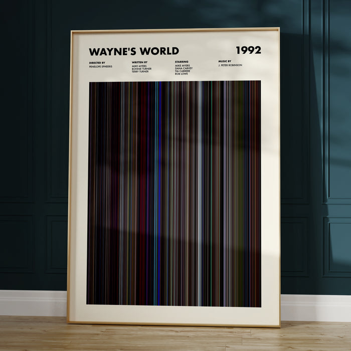 Waynes World Movie Barcode Poster