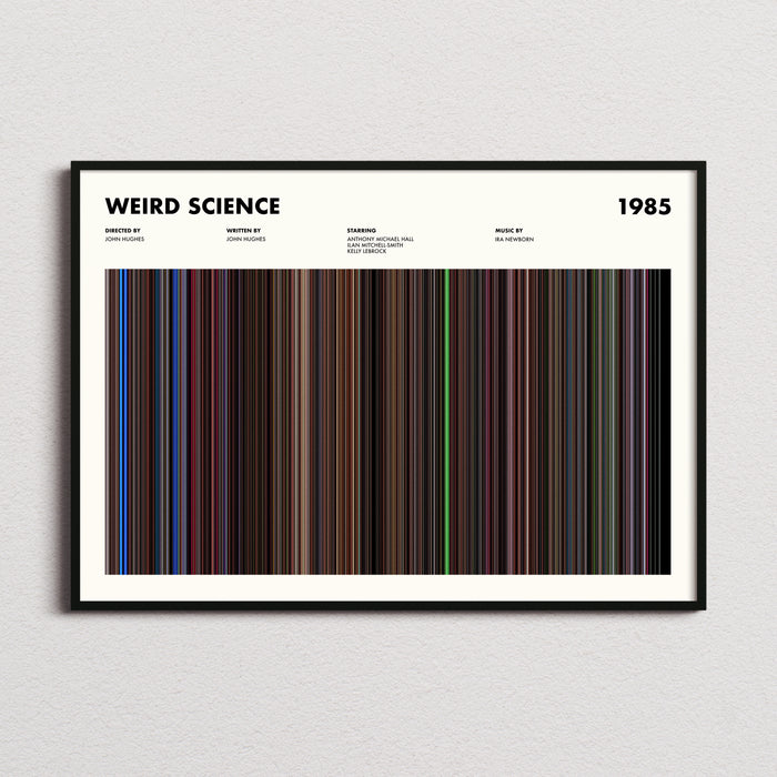 Weird Science Movie Barcode Poster