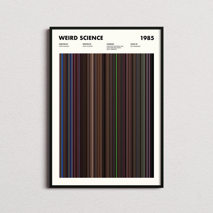 Weird Science Movie Barcode Poster