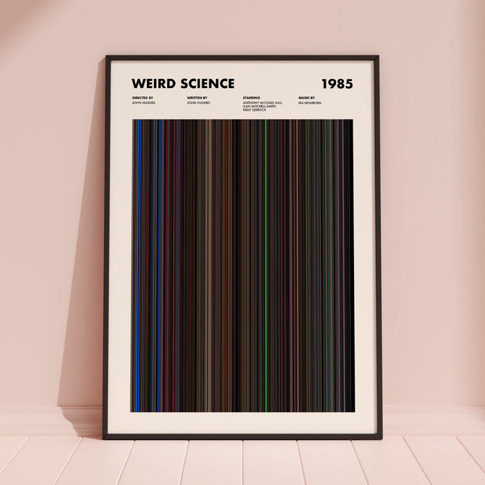 Weird Science Movie Barcode Poster