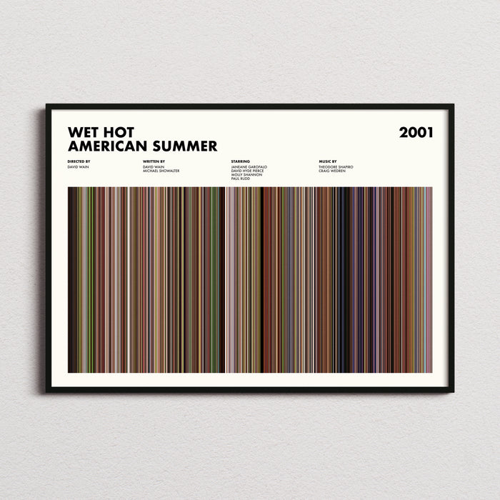 Wet Hot American Summer Movie Barcode Poster