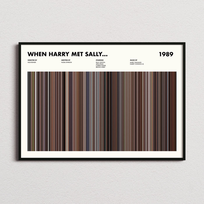 When Harry Met Sally Movie Barcode Movie Barcode Poster