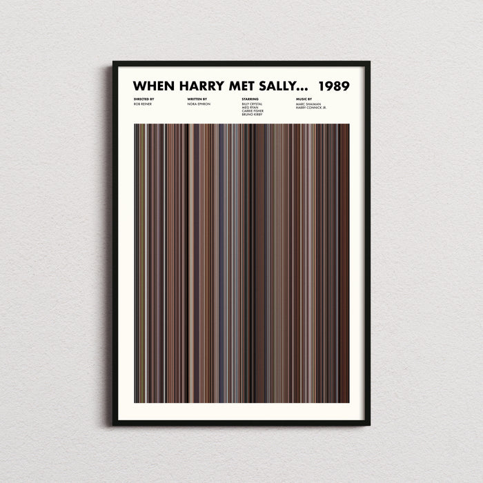 When Harry Met Sally Movie Barcode Movie Barcode Poster