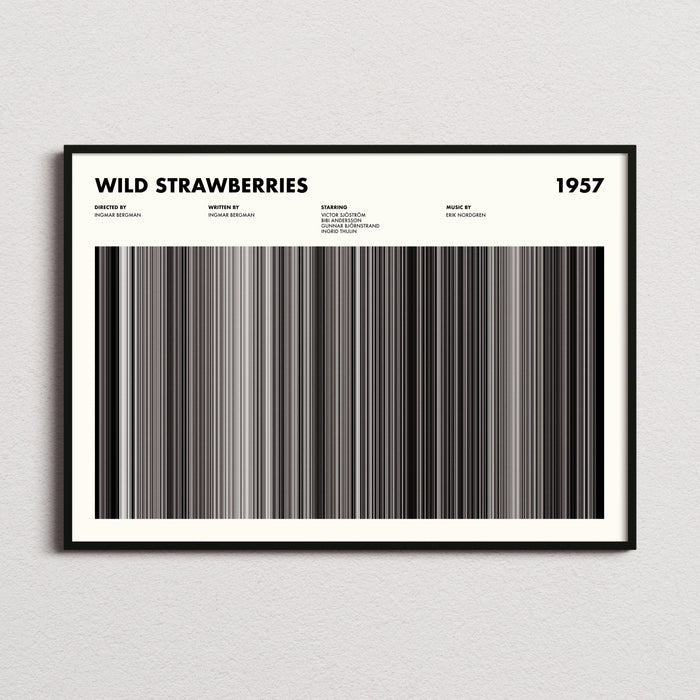 Wild Strawberries Movie Barcode Poster