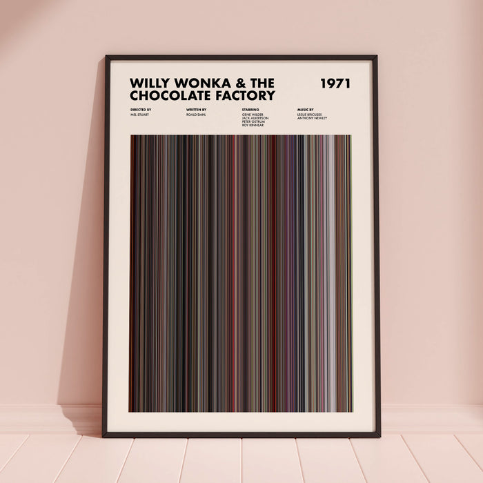 Willy Wonka & The Chocolate Factory Movie Barcode Poster