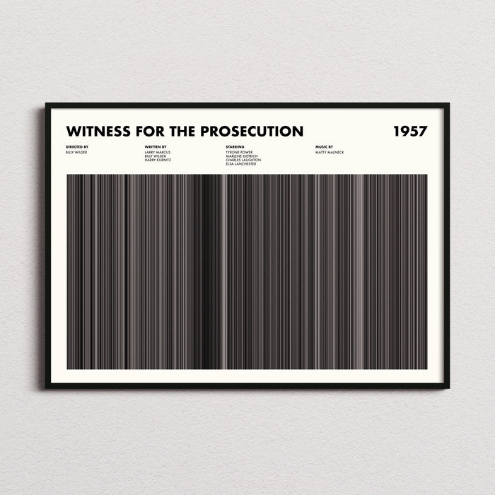 Witness For The Prosecution Movie Barcode Poster