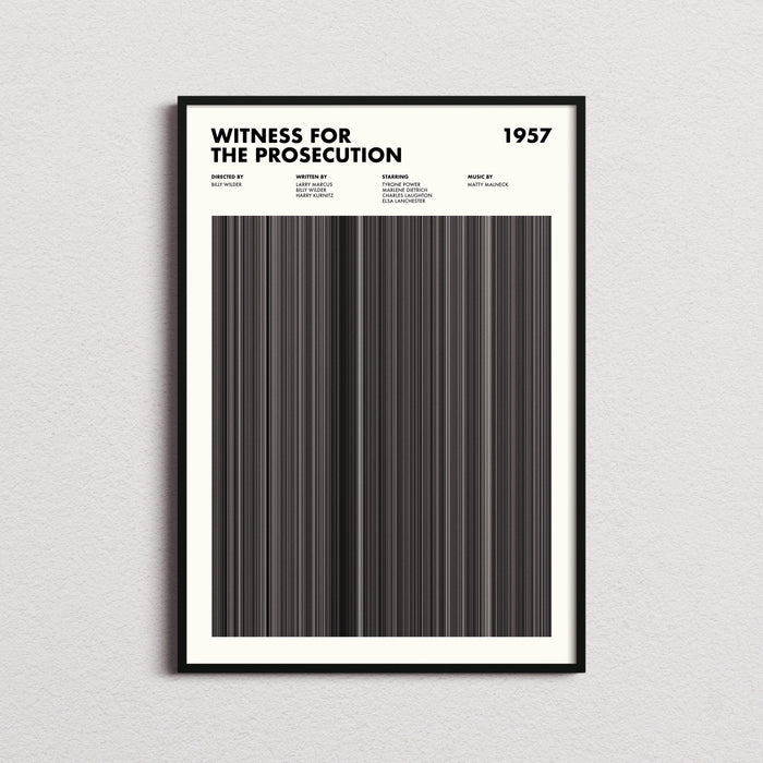 Witness For The Prosecution Movie Barcode Poster