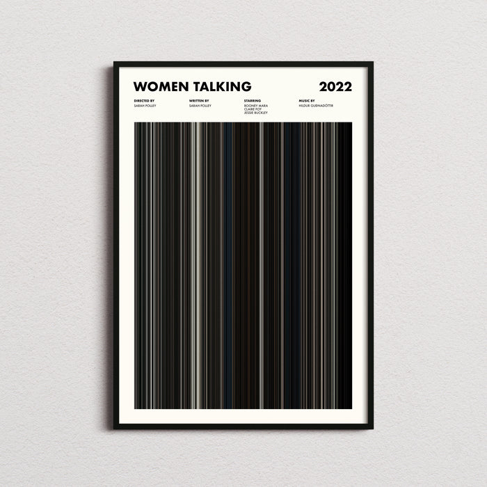 Women Talking Movie Barcode Poster