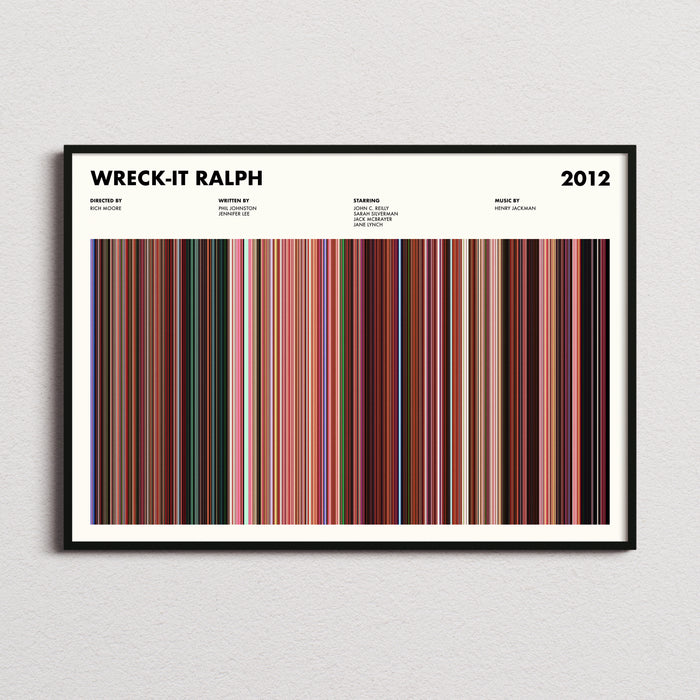 Wreck It Ralph Movie Barcode Poster