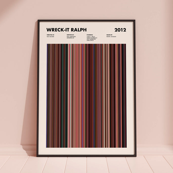 Wreck It Ralph Movie Barcode Poster