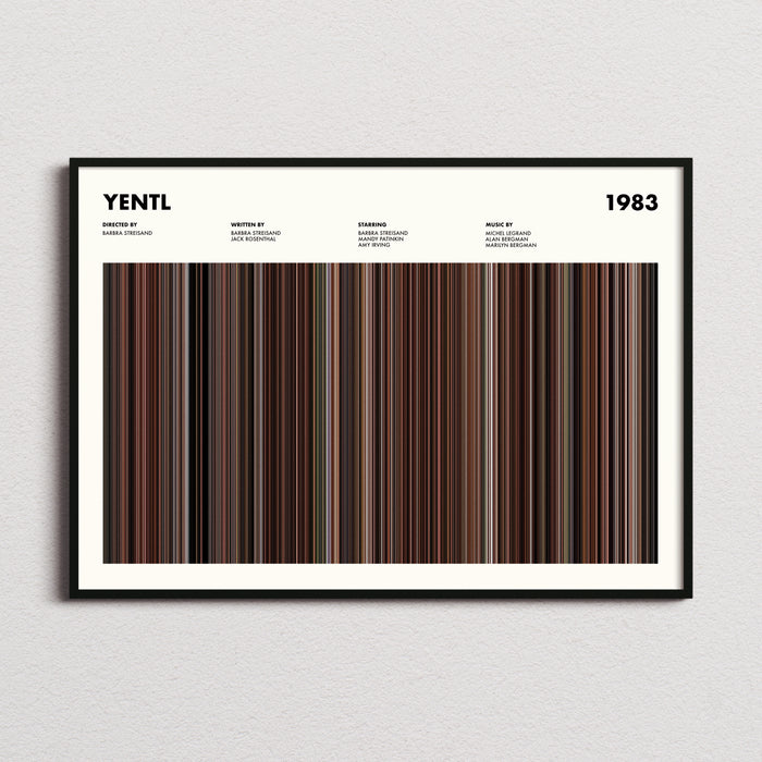 Yentl Movie Barcode Poster