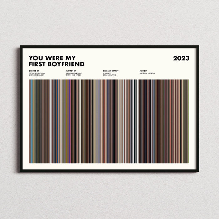 You Were My First Boyfriend Movie Barcode Poster