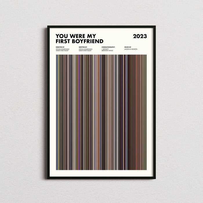 You Were My First Boyfriend Movie Barcode Poster