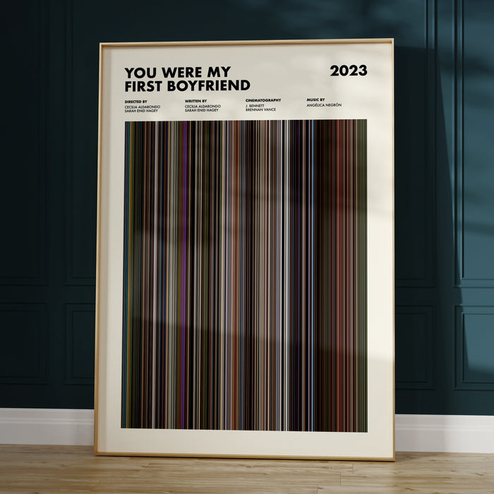 You Were My First Boyfriend Movie Barcode Poster