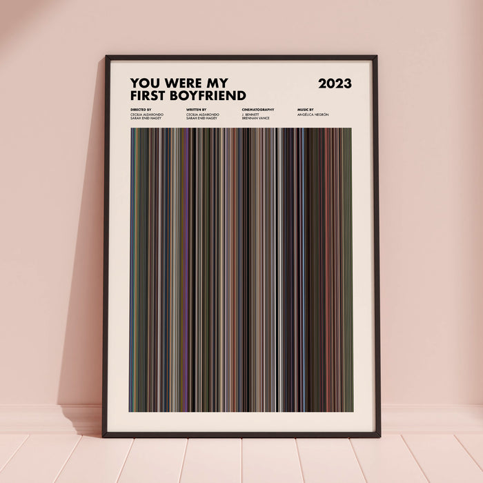 You Were My First Boyfriend Movie Barcode Poster