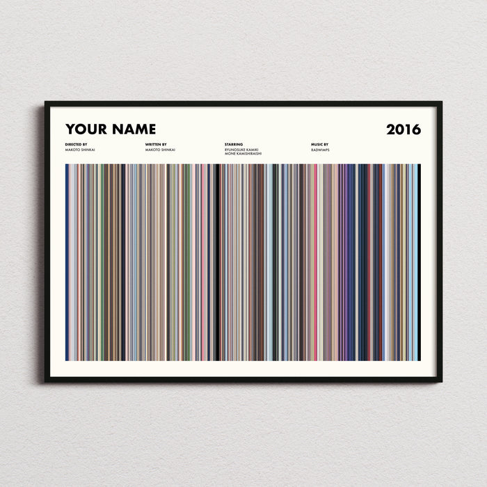 Your Name Movie Barcode Movie Barcode Poster