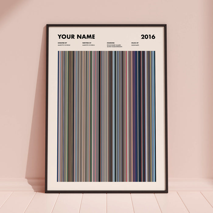 Your Name Movie Barcode Movie Barcode Poster