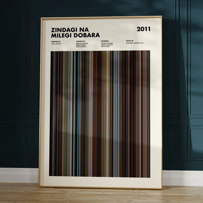 Zindagi Na Milegi Dobara Movie Barcode Poster