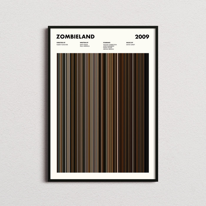 Zombieland Movie Barcode Poster