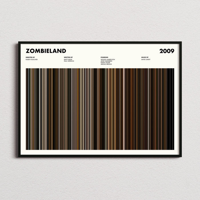 Zombieland Movie Barcode Poster