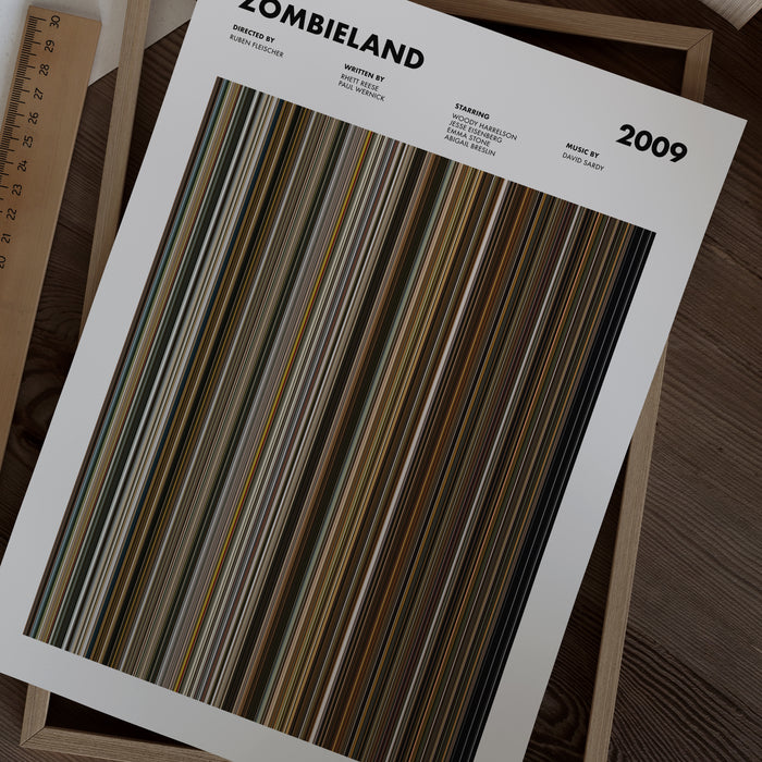 Zombieland Movie Barcode Poster